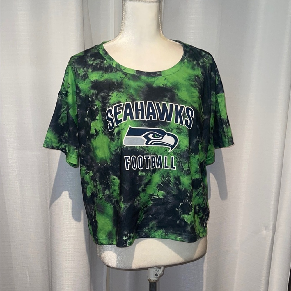 SEATTLE SEAHAWKS NFL WOMENS TO TIE-DYE FOR CROP TOP